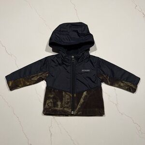 Columbia Black and Camouflage Hooded Jacket
